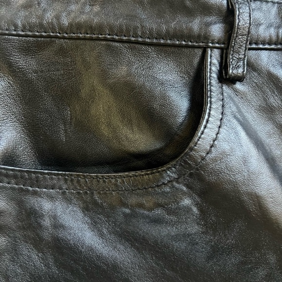 NWT Genuine Leather Pants Size 8 High Waist - Picture 4 of 6